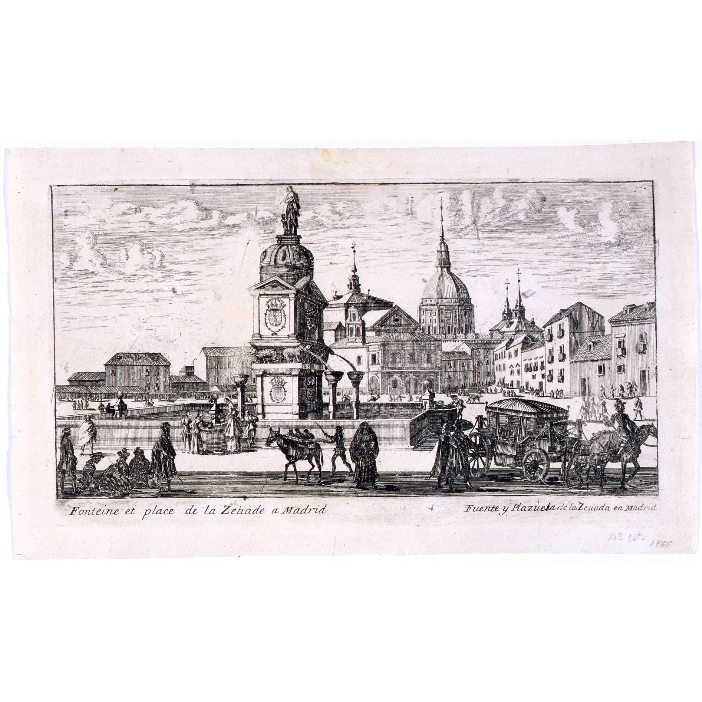 Plaza de la Cebada, grabado de Louis Meunier. 1655-1668